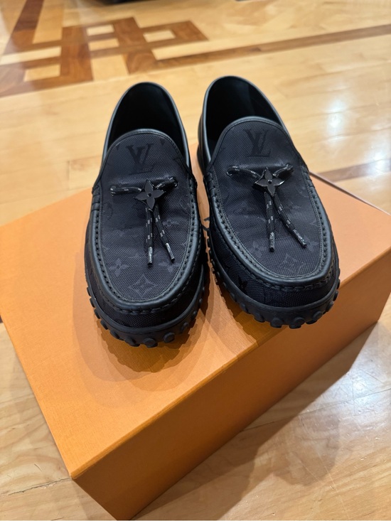Louis Vuitton Black Monogram Casual Tassel Loafers